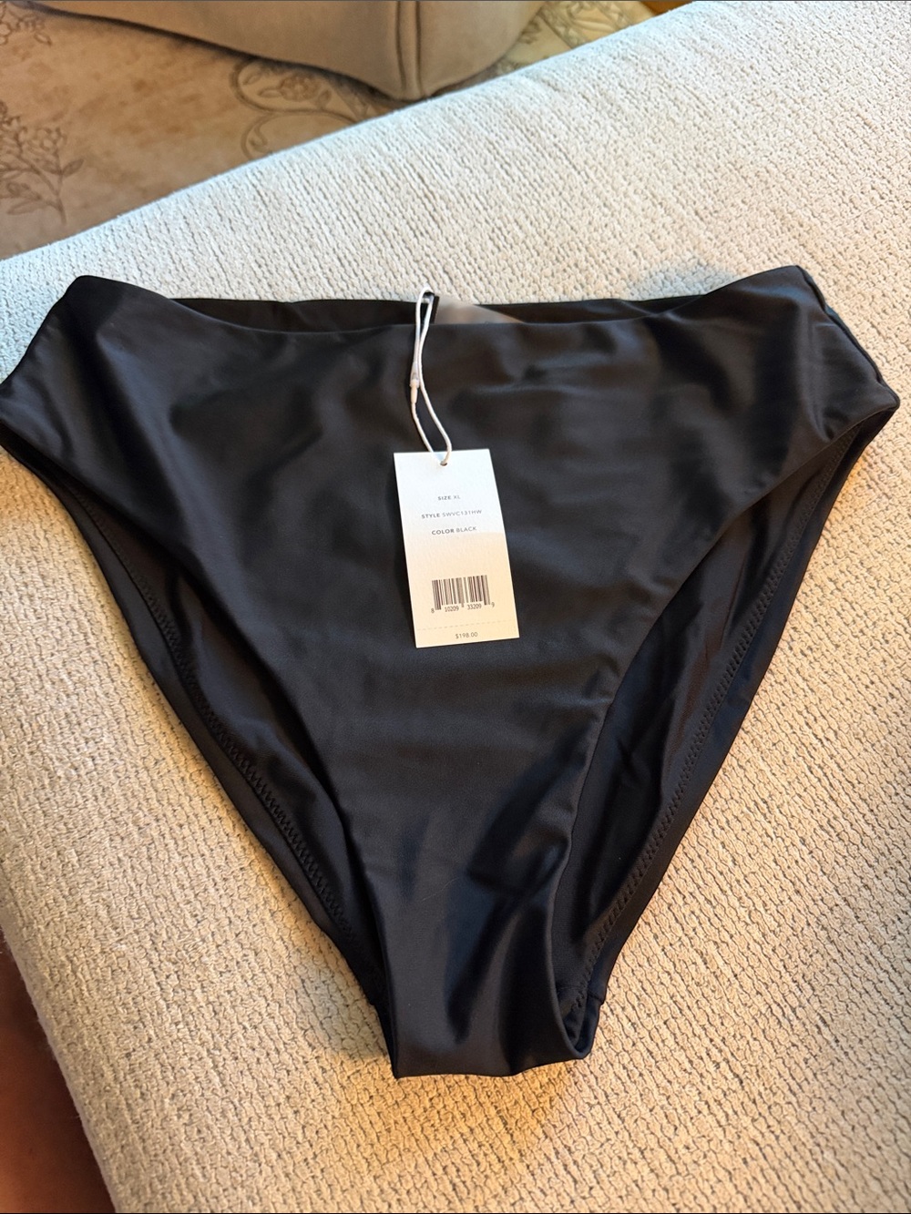Vince Bikini Bottom Black High-Waist Swim NWT